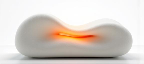 Cross section of ergonomic pillow design