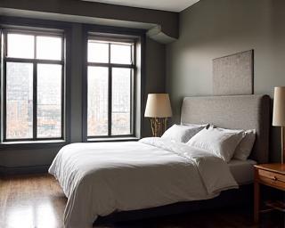 Interior design of a modern bedroom