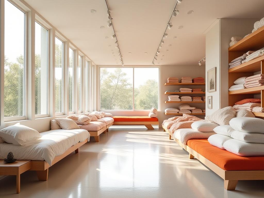 Luxury pillow showroom in New York